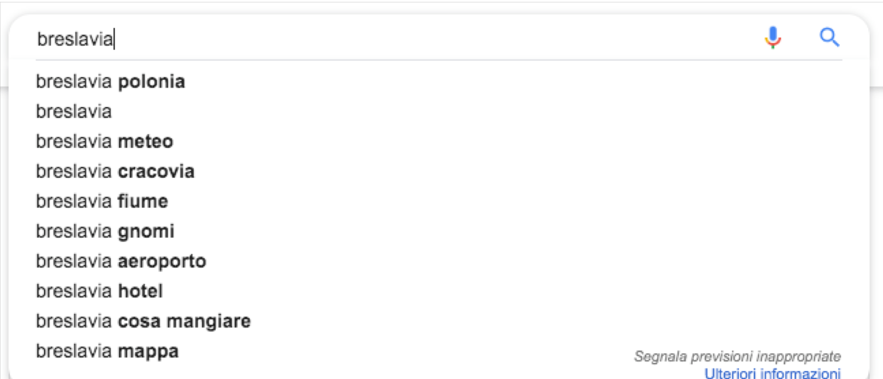 Breslavia Google Suggests